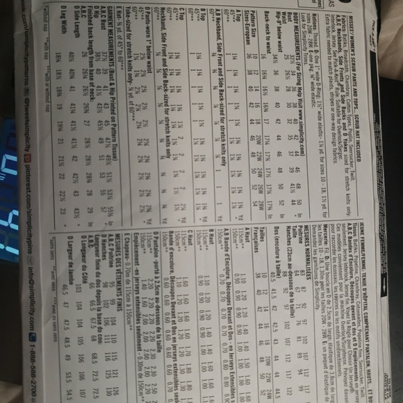 Simplicity 1020 SCRUBS V-Neck Top w Pockets, Pants & Scrub Hat Sz 10-18 UNCUT - Picture 3 of 3